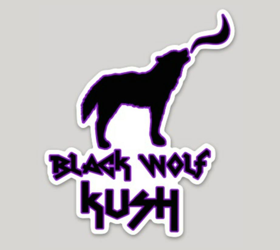 Black Wolf Sticker at The Fireweed Factory