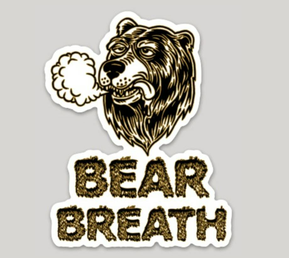Bear Breath Sticker at The Fireweed Factory
