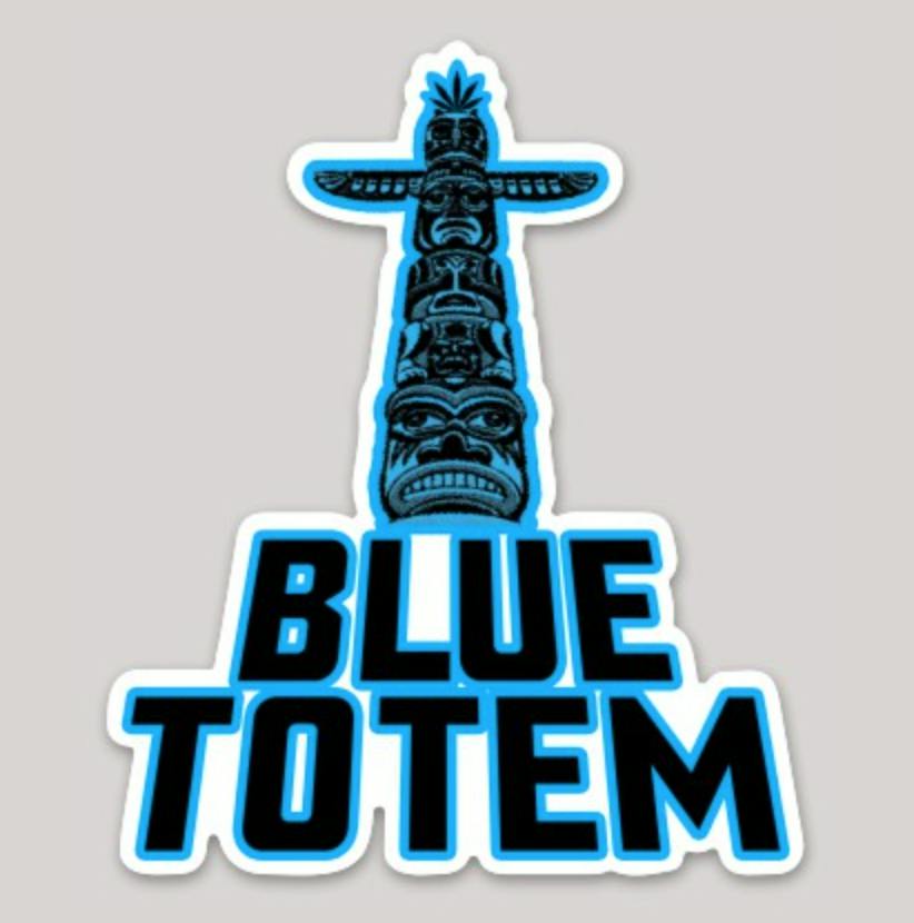 Blue Totem Sticker at The Fireweed Factory
