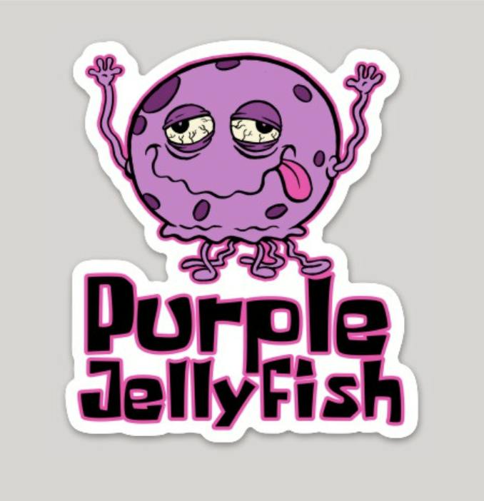 Purple Jellyfish Sticker at The Fireweed Factory