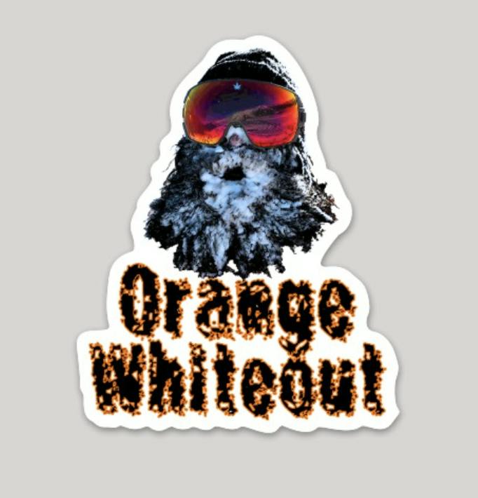 Orange Whiteout Sticker