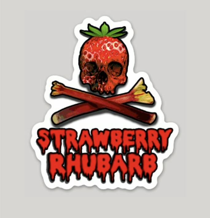 Strawberry Rhubarb Sticker at The Fireweed Factory
