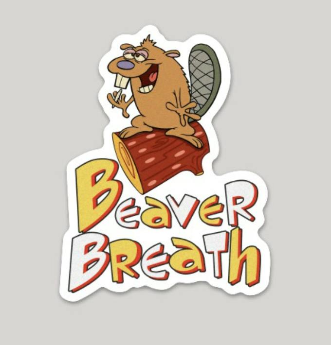 Beaver Breath Sticker