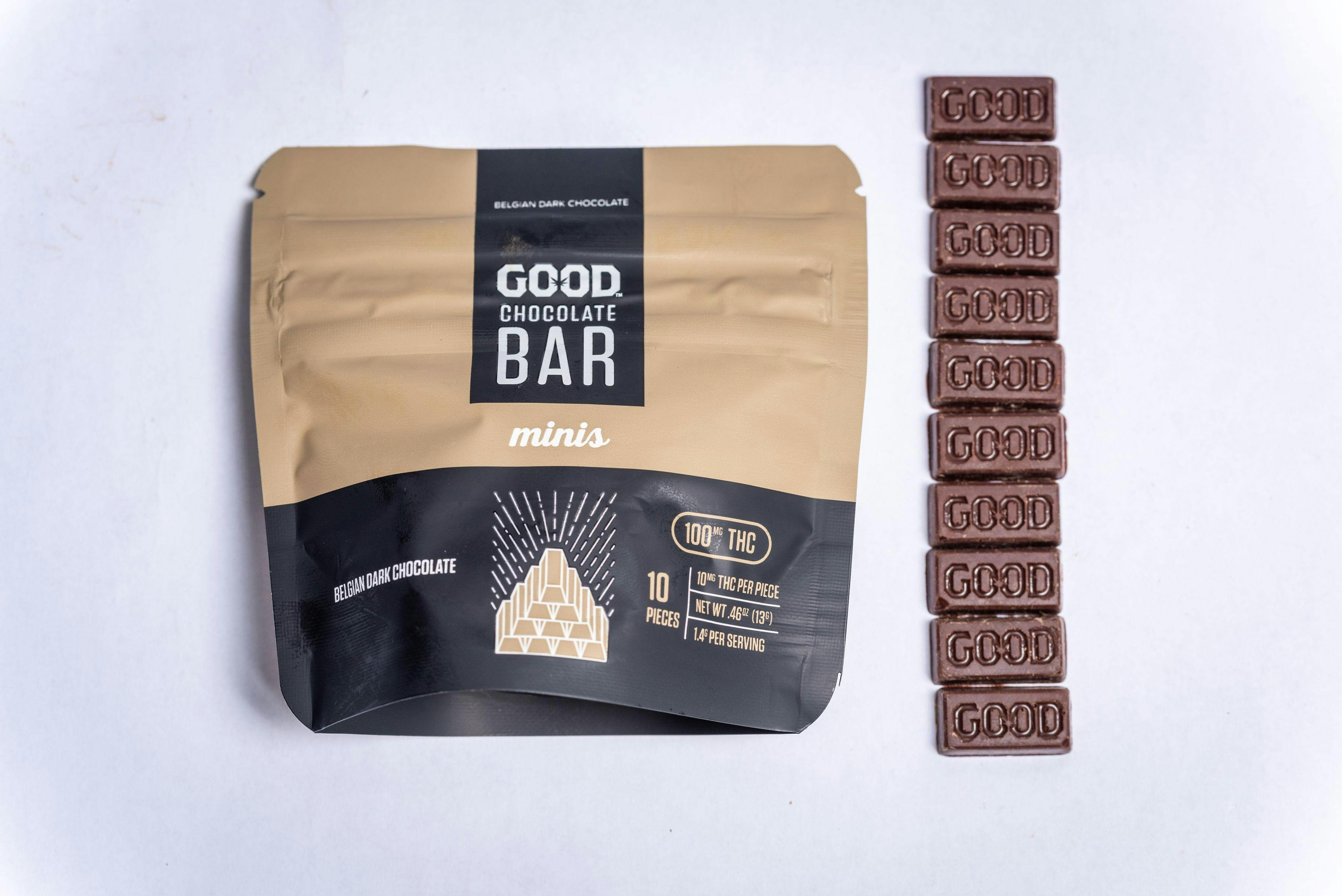 (ON SALE!) 100mg Indica Mini Dark Chocolate Bars By Good