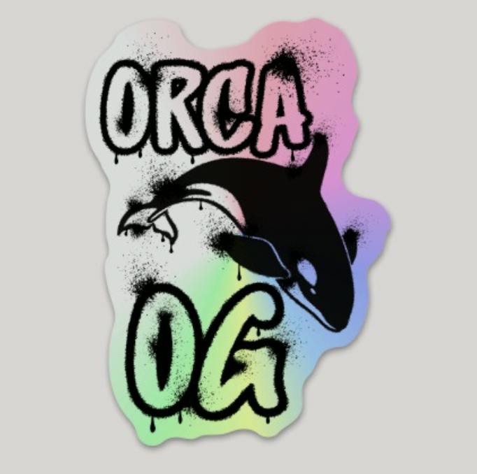 Orca OG Sticker at The Fireweed Factory