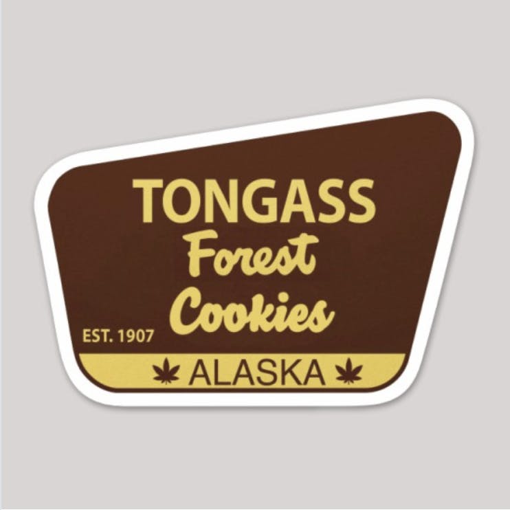 Tongass Forest Cookies Sticker at The Fireweed Factory