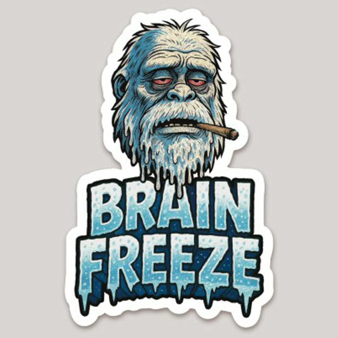 Brain Freeze Sticker