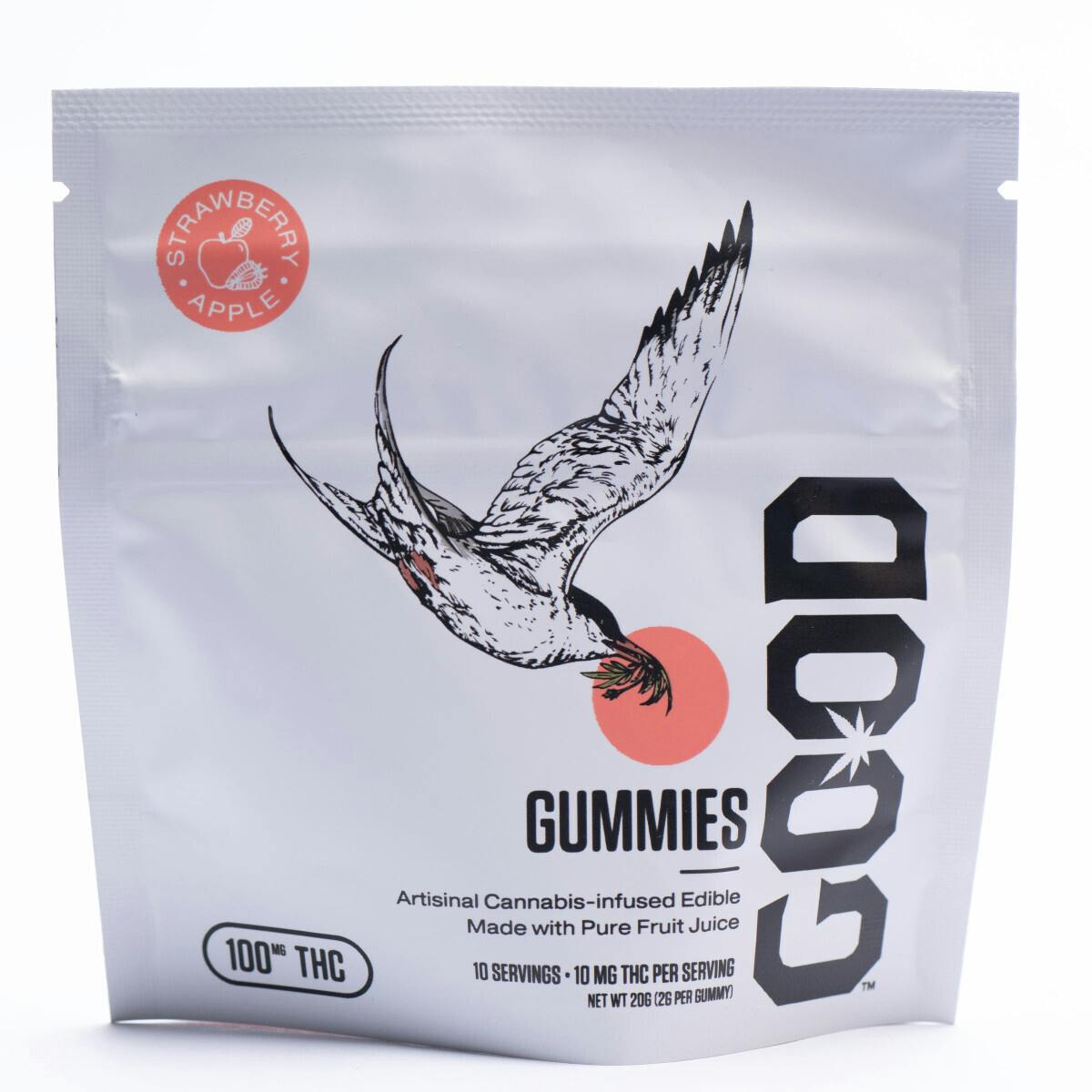 100mg Hybrid Apple Strawberry Gummies By Good Cannabis