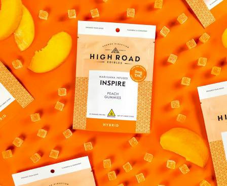 Peach Inspire Gummies, 100mg 20-pack