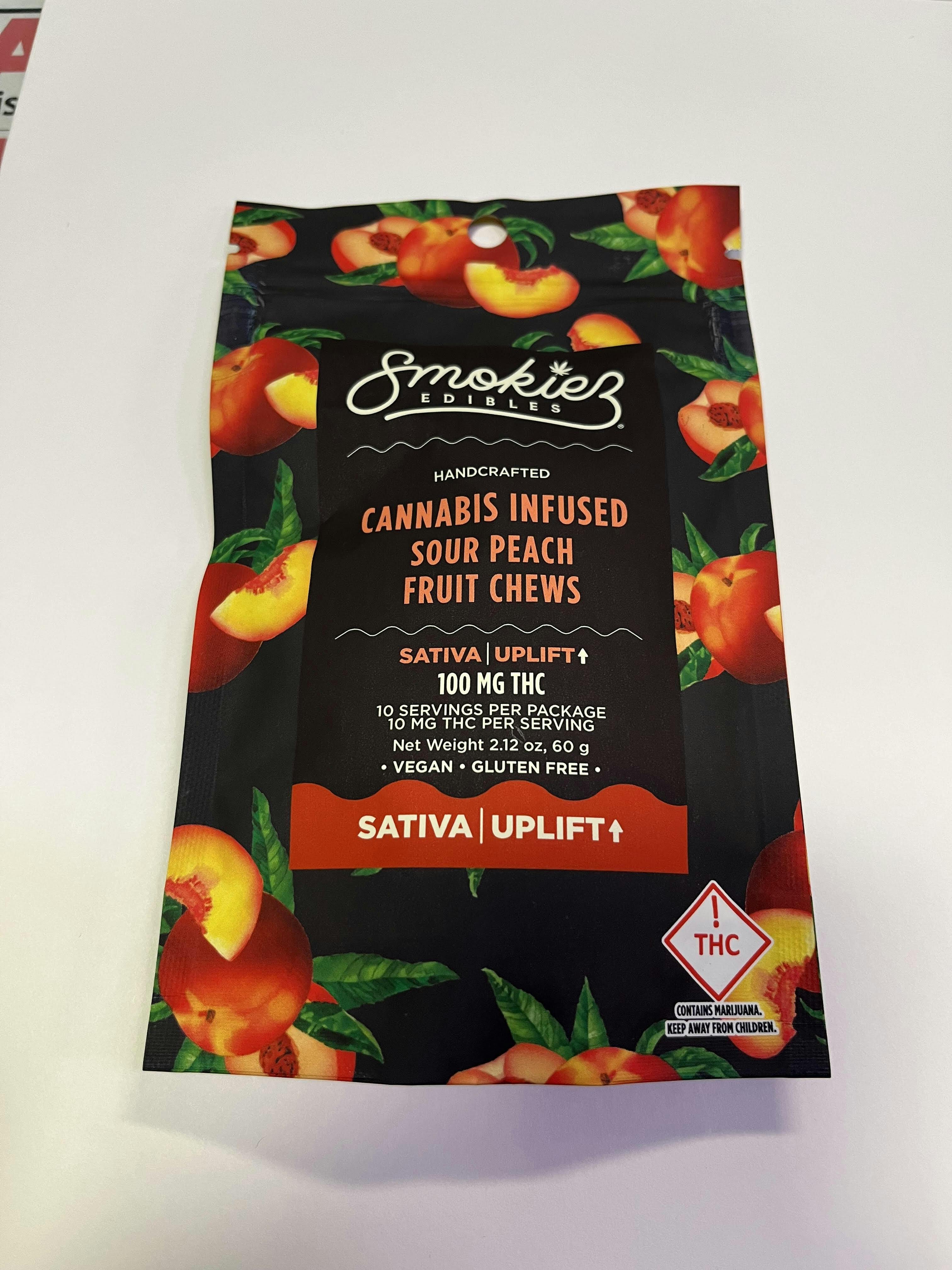 Sour Peach Gummies | 100mg | 10ct | 10mg/ea