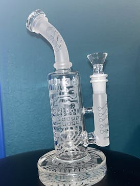 White Engraved Bong