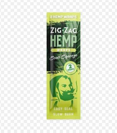 Zig Zag Hemp Wraps 2pk- Sour Squeeze
