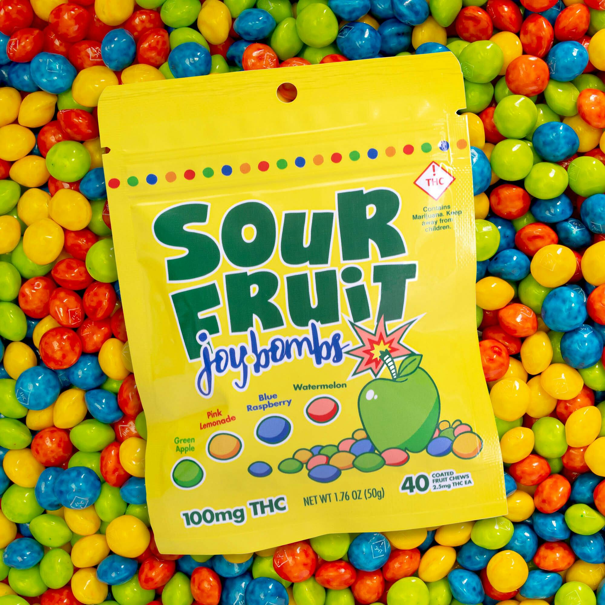 Joy Bombs Sour Fruit - 100mg THC (40pk / 2.5mg THC ea)
