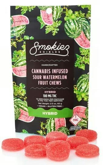 Sour Watermelon Gummies | 100mg | 10ct | 100mg/ea