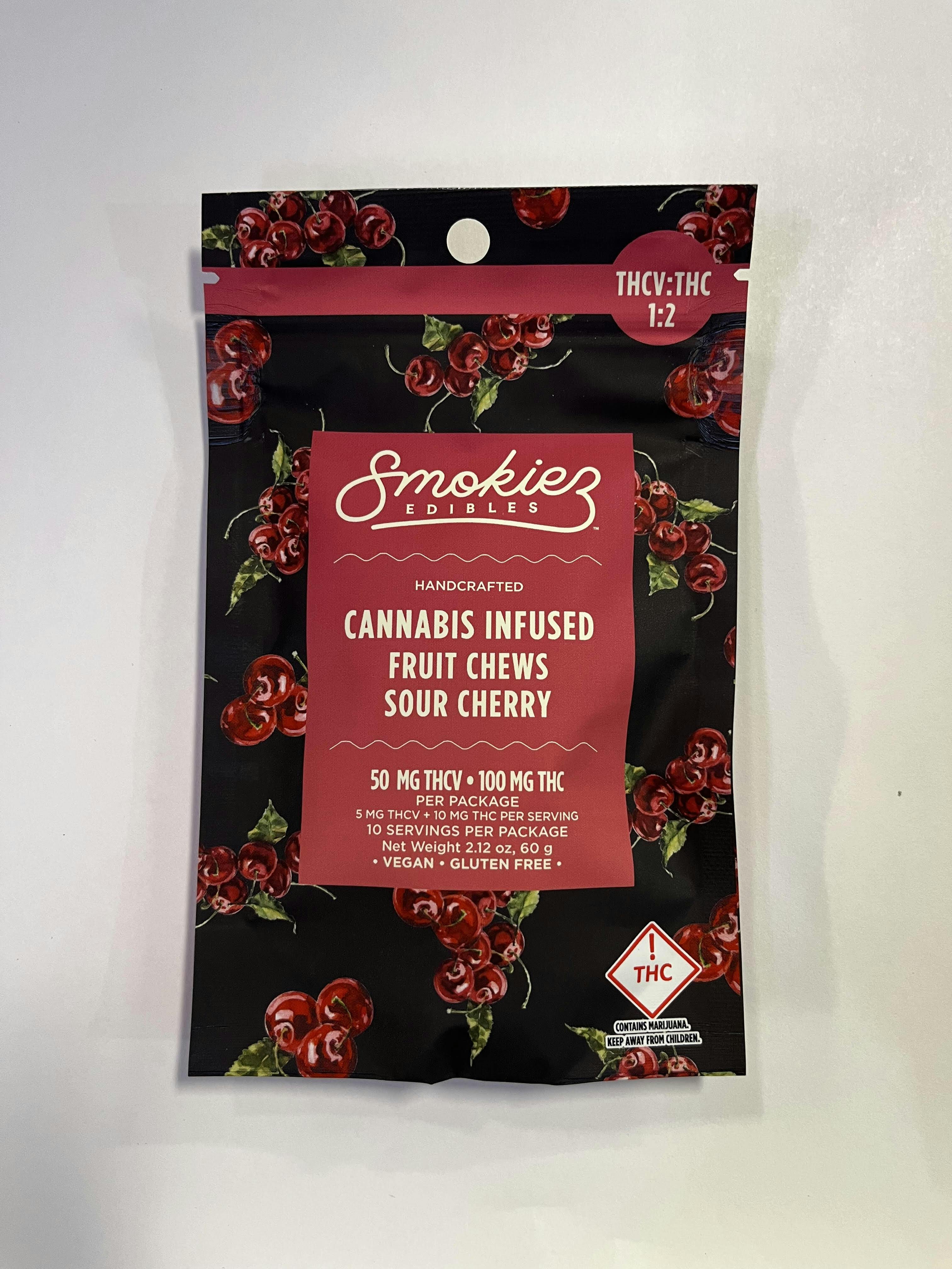 Sour Cherry Gummies 2:1 THC:THCV | 100mg | 10ct | 10mg/ea