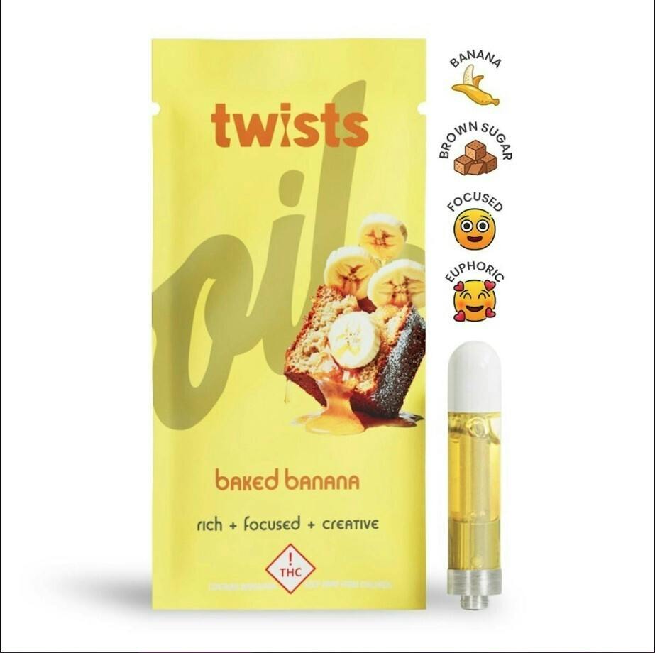 Baked Banana Flavor - "Twists" Cartridge (1000mg) - by Oil®