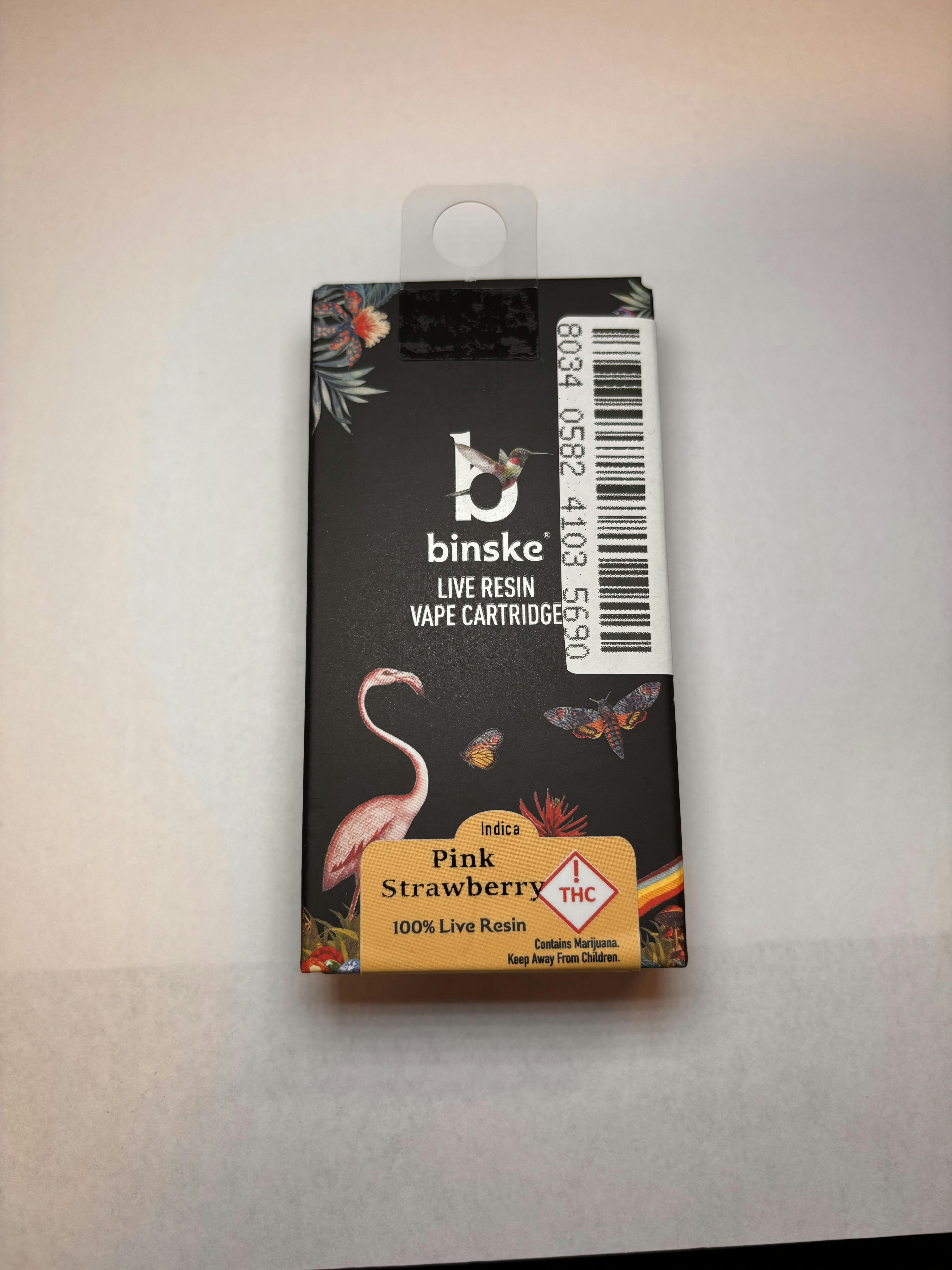 Binske | Pink Strawberry (I) | Live Resin Cartridge | 1g