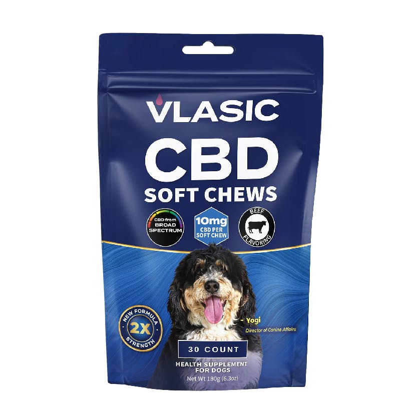 Broad Spectrum CBD Dog Chews (Beef Flavor) by Vlasic