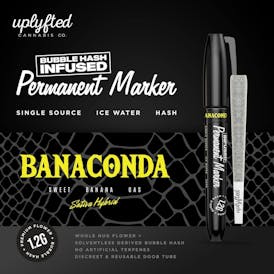 Uplyfted - Permanent Marker x Banaconda Bubble Hash Pre-Roll 1.2g | 2/$25