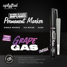 Uplyfted - Permanent Marker x Grape Gas Bubble Hash Pre-Roll 1.2g | 2/$25