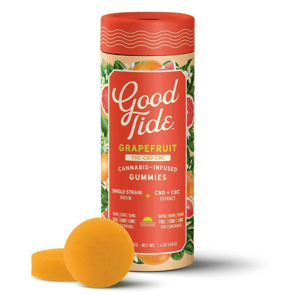Grapefruit 1:1:1 THC:CBD:CBC Gummies | 100mg | 10ct | 10mg/ea