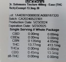 Dr. Solomon's | Ease Drops | 400mg