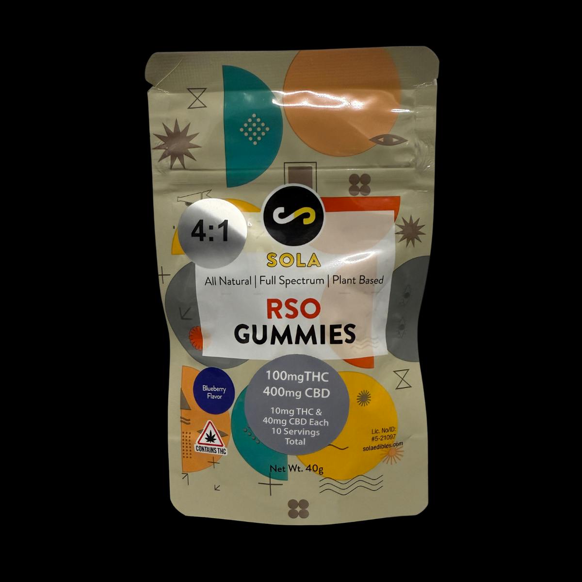 Blueberry RSO 100mg THC 400 CBD 10pk