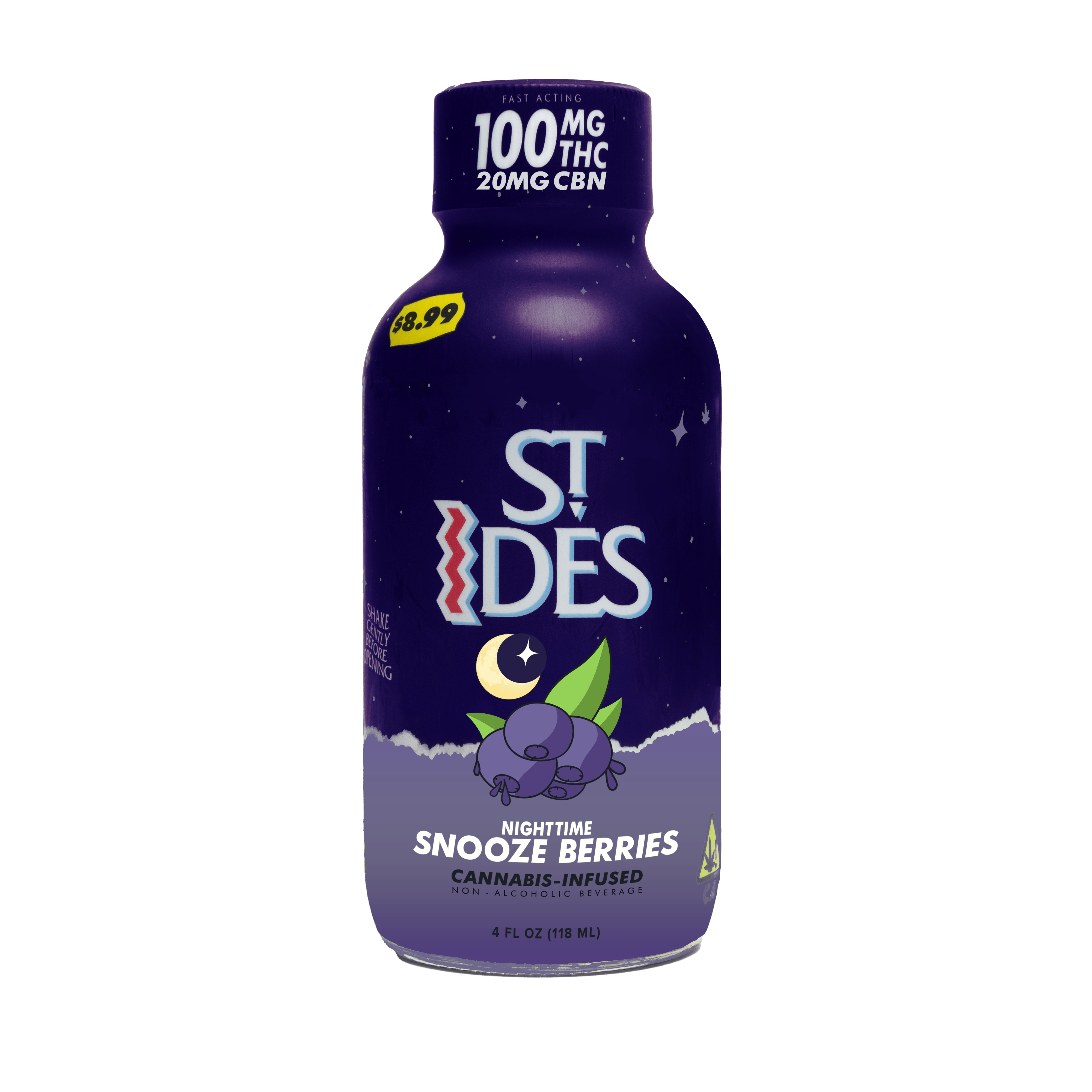 Nighttime Snooze Berries | Non-Carbonated | THC:CBN 100mg:20mg | 4 fl oz