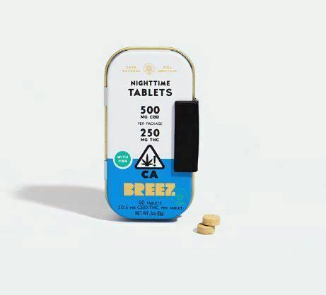 Breez | Nighttime + CBN | Extra-Strength Tablets | 1,000mg