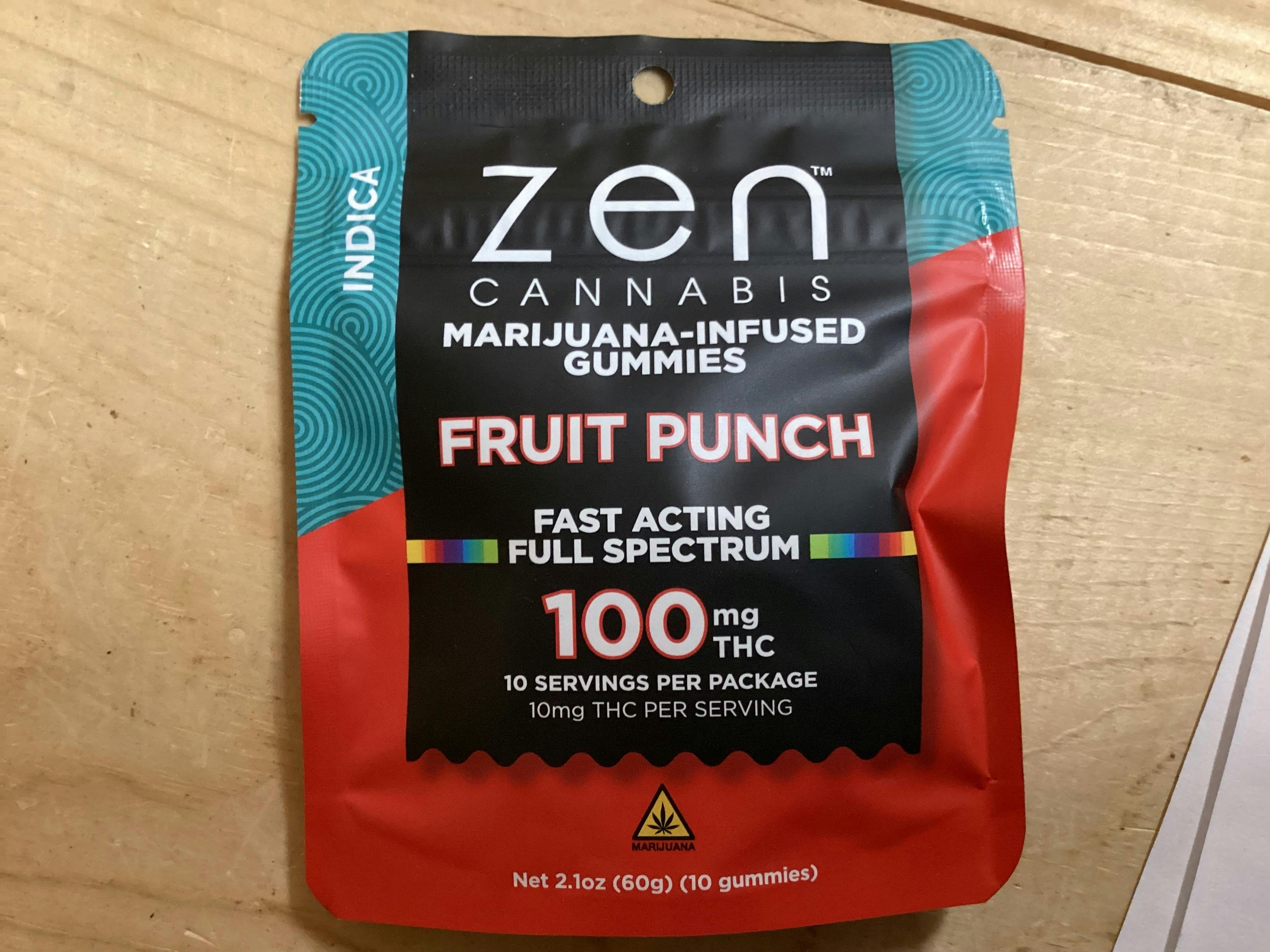 Indica fruit punch gummies