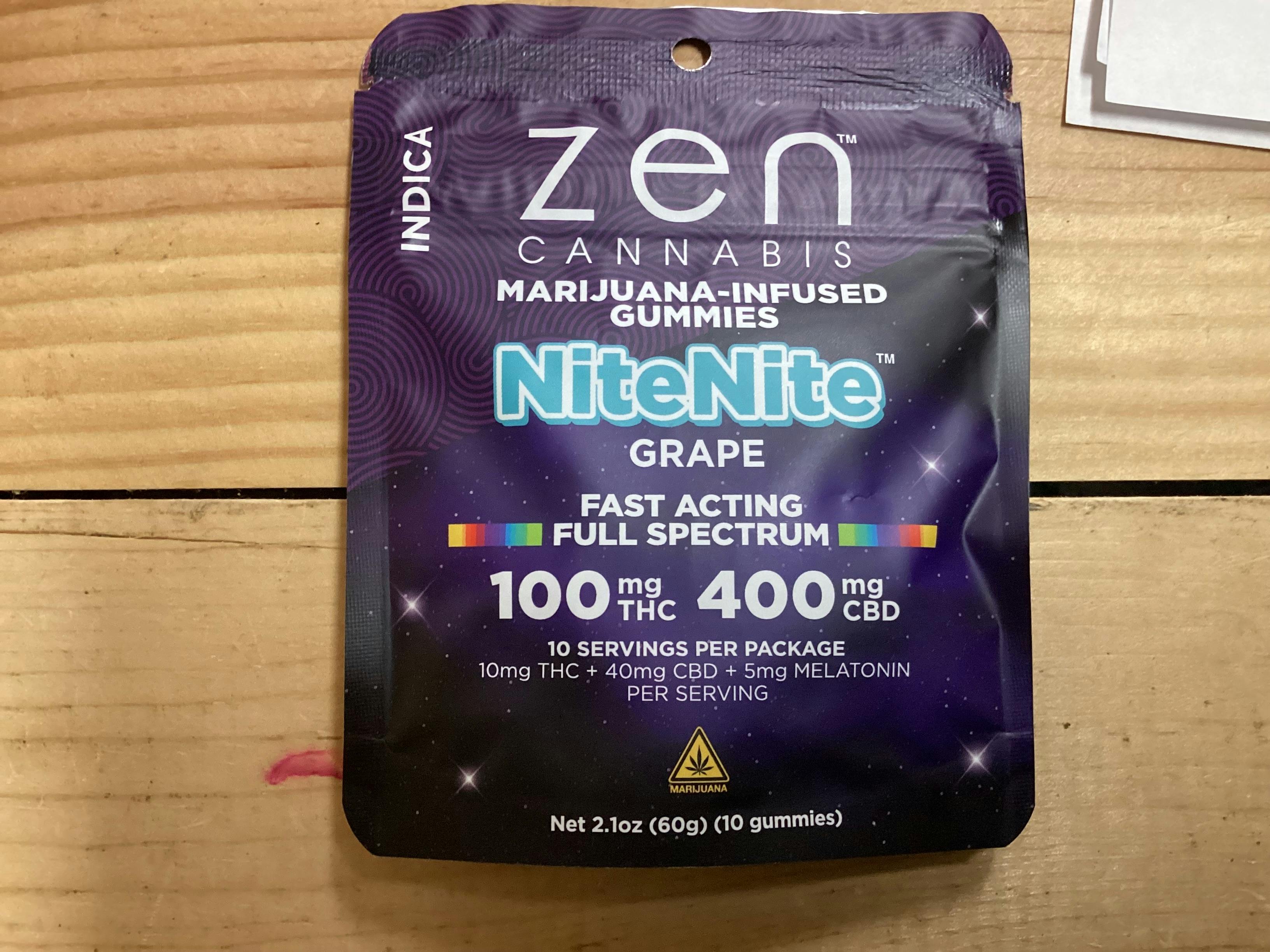 Grape NiteNite Indica 10-Pack Gummies