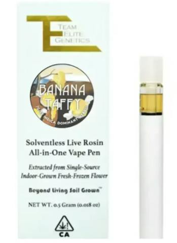 Banana Taffy | Live Rosin Disposable | 0.5g by Team Elite Genetics