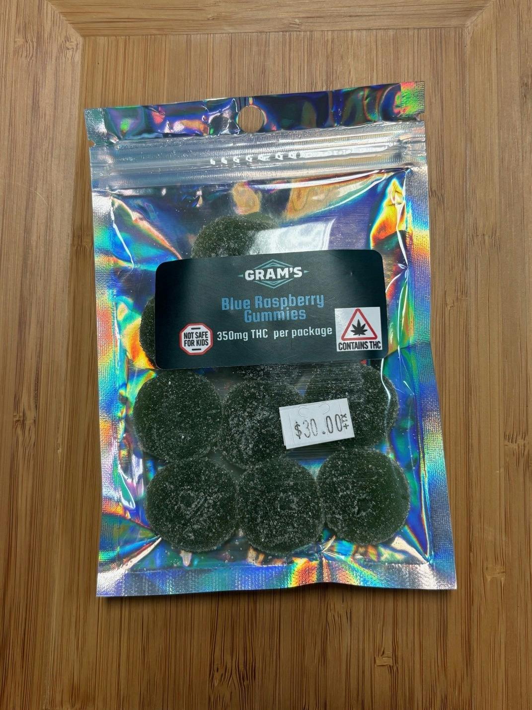 Blue Raspberry Gummies 350mg cannabis product