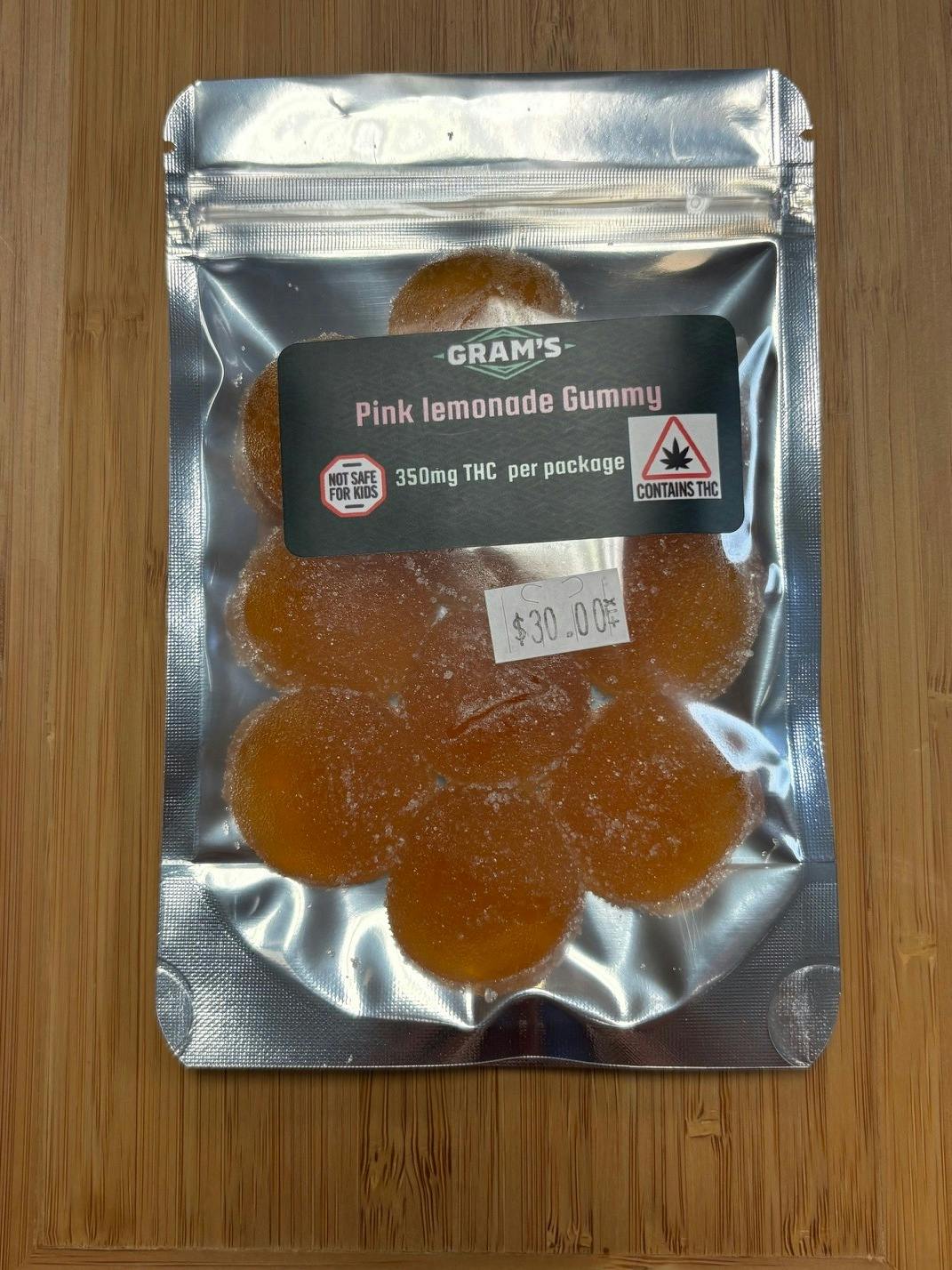 Pink Lemonade Gummies 350mg cannabis product