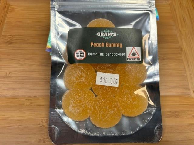 Peach Gummies | Gummies | 100mg/ea at Lake Smoke Farm