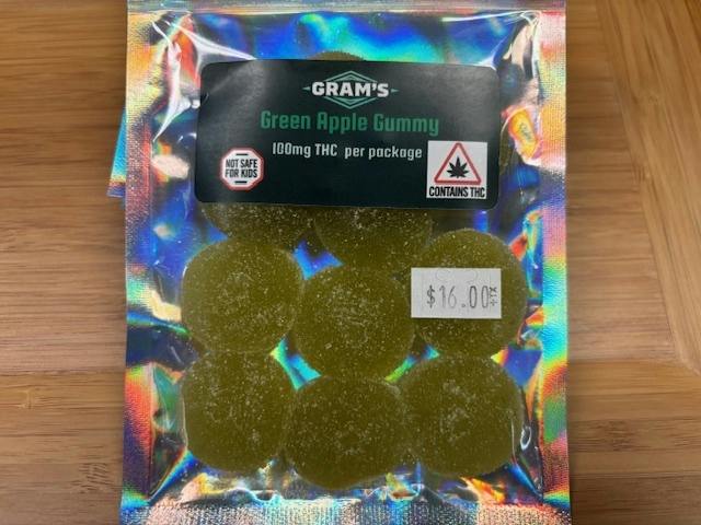 Green Apple Gummies 100mg at Lake Smoke Farm