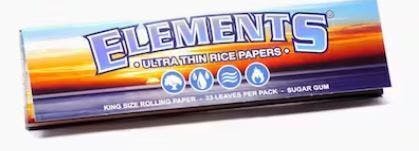 Elements | Rolling Papers | Ultra Thin Rice | King Size | Accessories