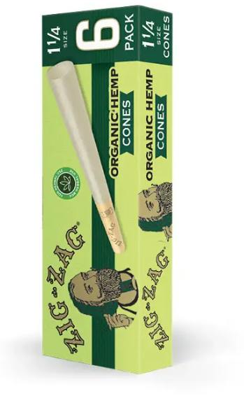 Zig Zag Hemp 1 1/4 Cones (6pk)
