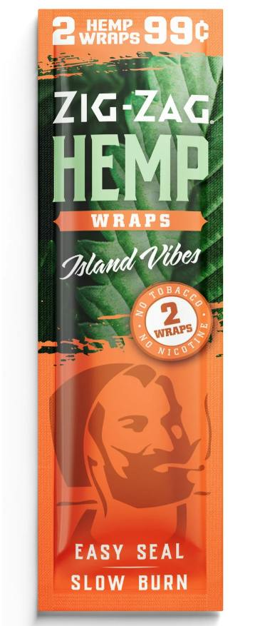 Zig Zag Hemp Wraps Island Vibes 2pk