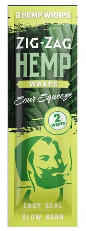 Zig Zag Hemp Wraps Sour Squeeze 2pk