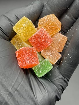 Wisely Edibles - Hash Chews (Assorted flavors) (10mg squares/100mg package Live Rosin)