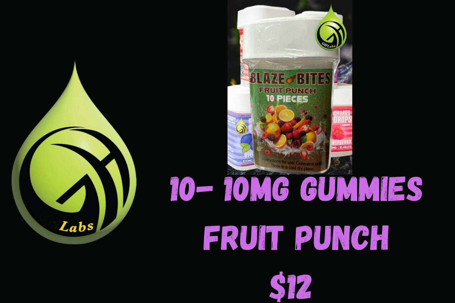 Gh Labs - Blaze Bites 100mg - Fruit Punch