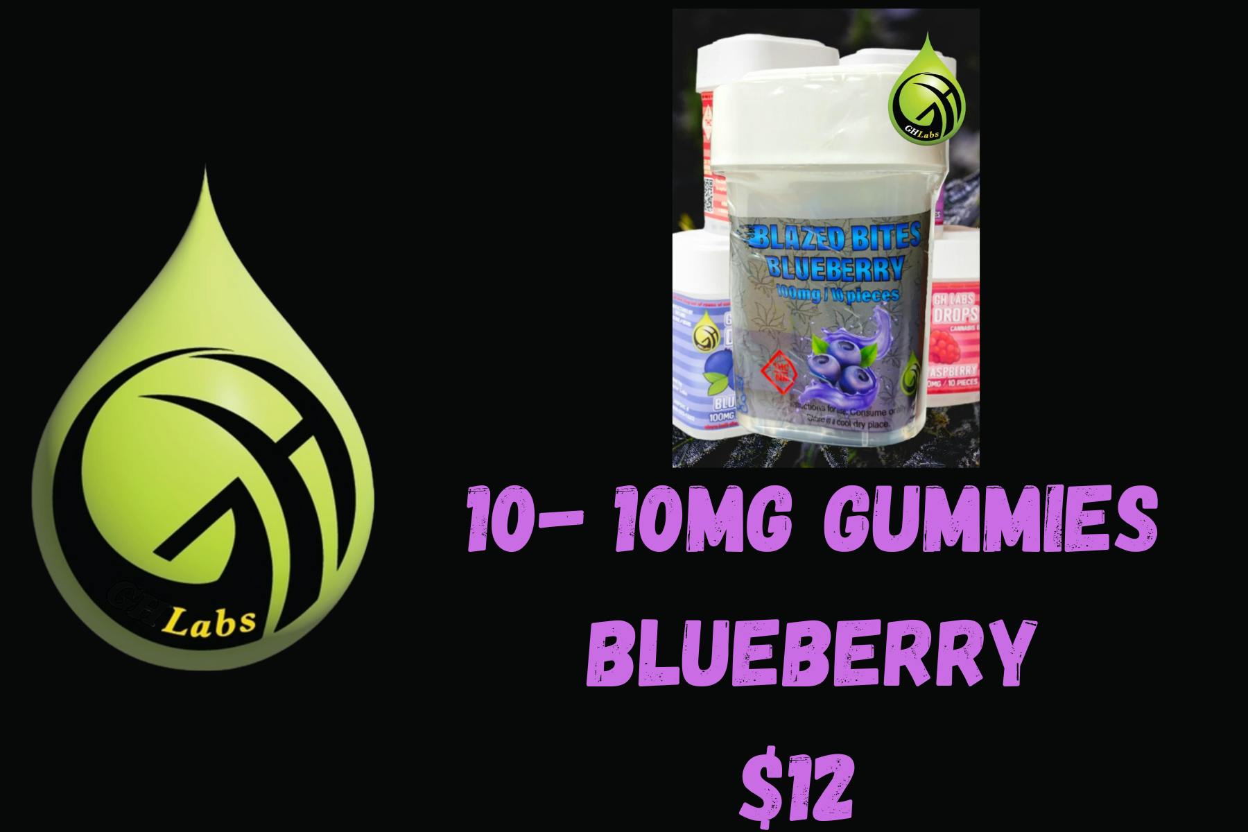 Gh Labs - Blaze Bites 100mg - Blueberry