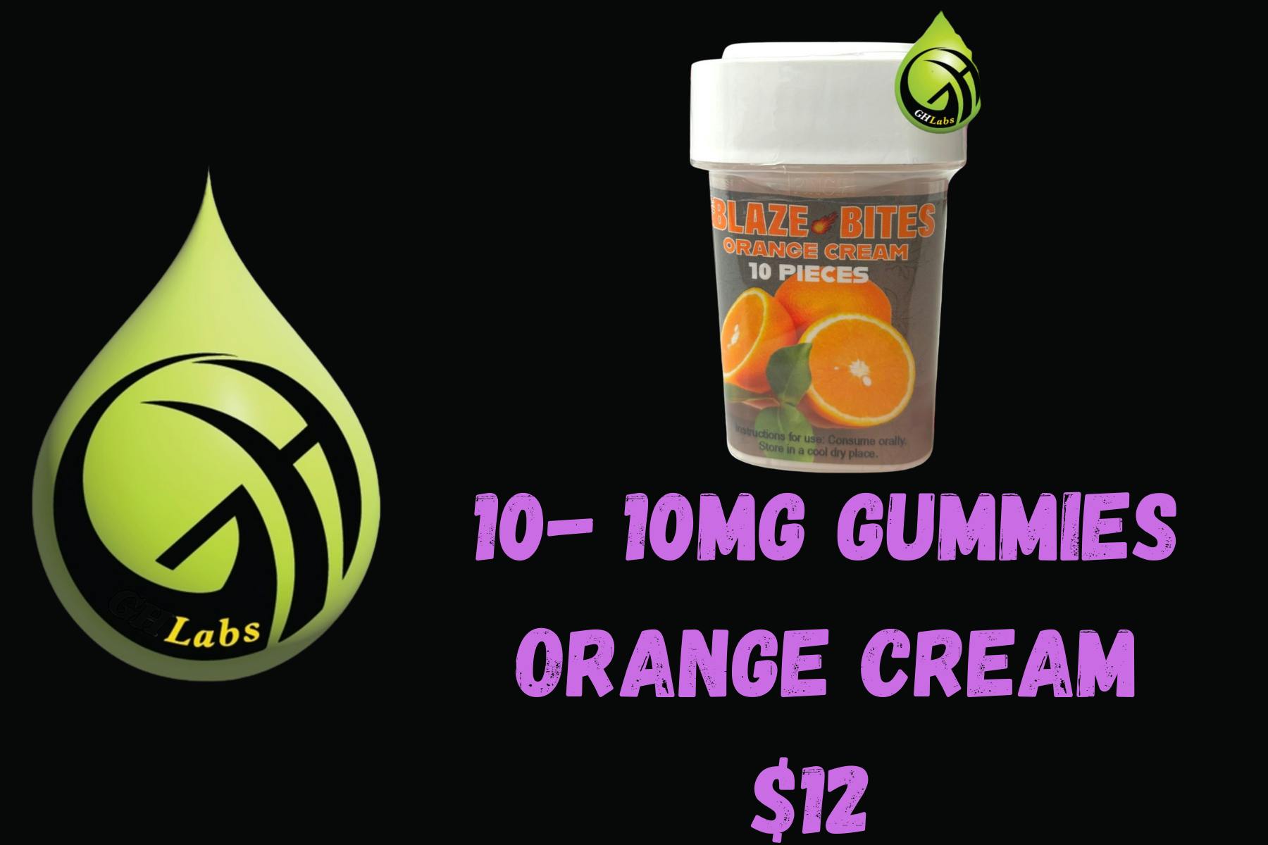 Gh Labs - Blaze Bites 100mg - Orange Cream
