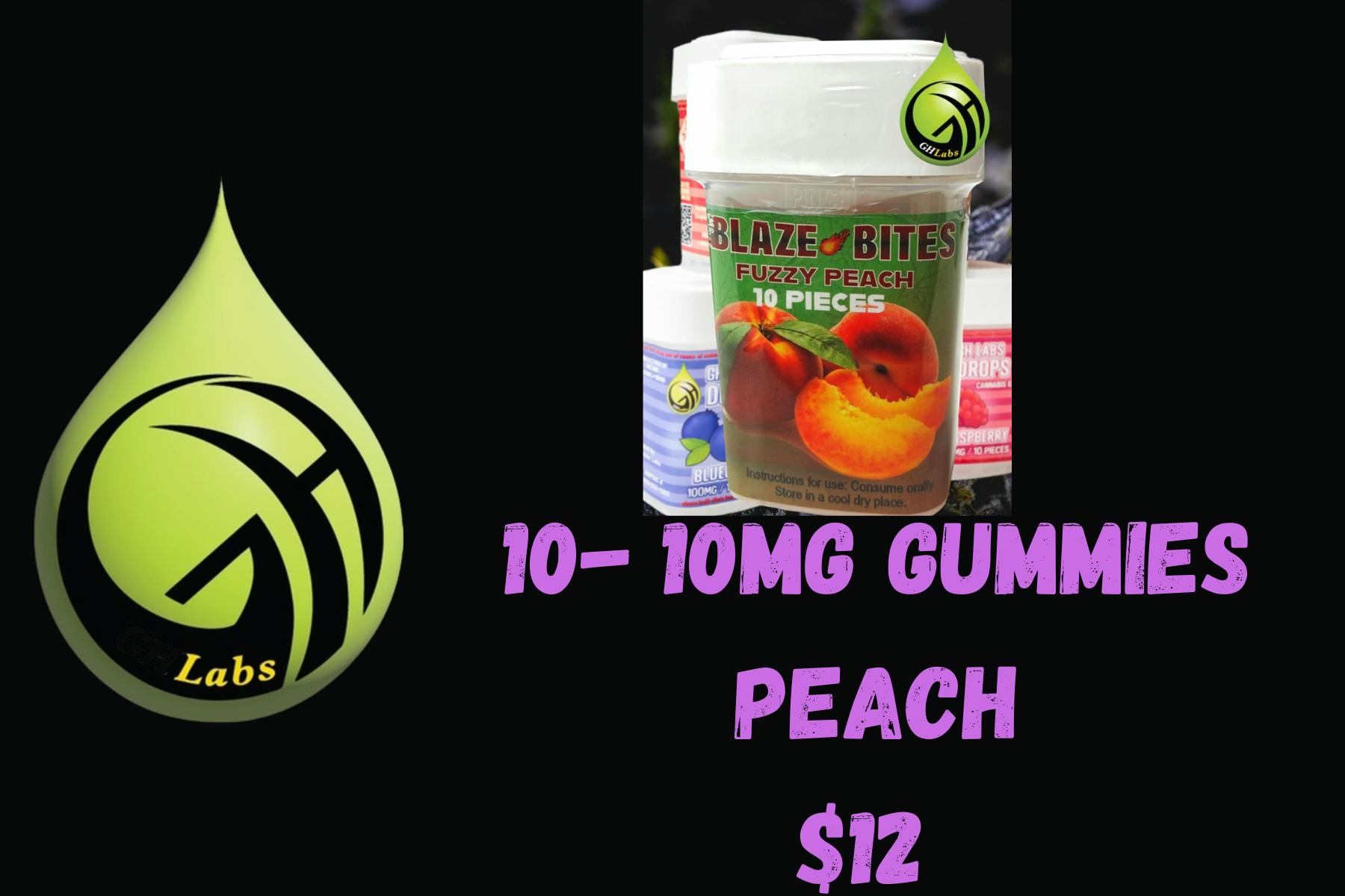 Gh Labs - Blaze Bites 100mg - Peach