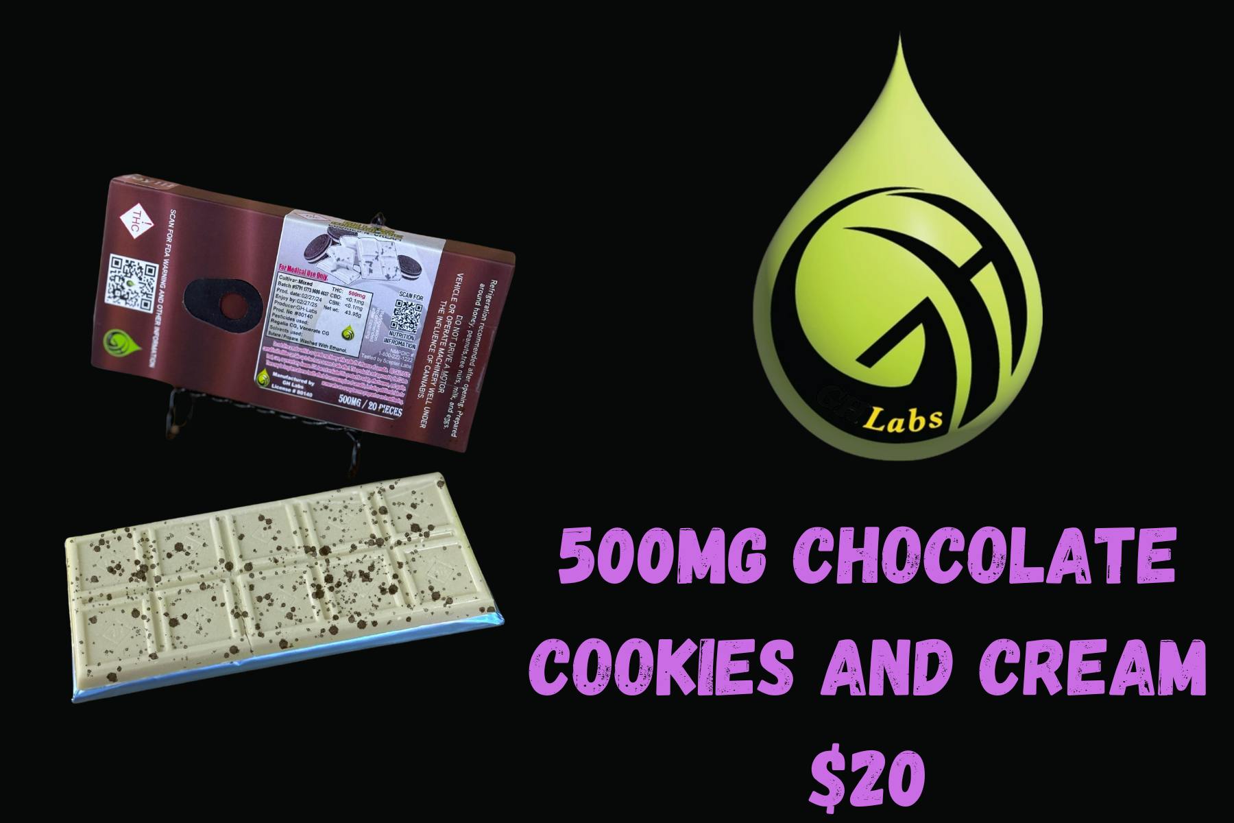 GH Labs - Cookies and Cream 500mg