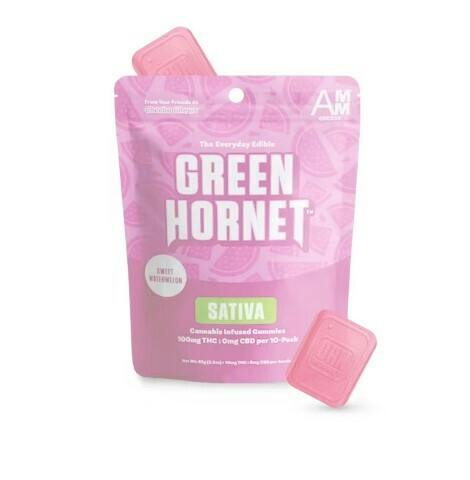 Green Hornet - 100mg sativa gummies - Sweet Watermelon