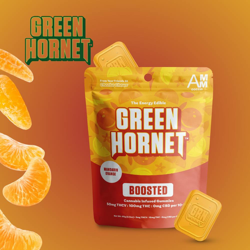Green Hornet - 100mg Boosted Gummies - Mandarin
