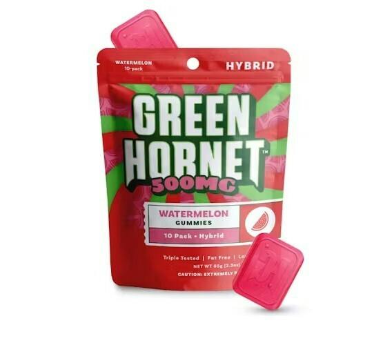Green Hornet 500mg Hybrid Gummies - Watermelon