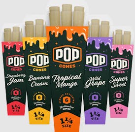 Pop Cones 6pk. Flavored Cones